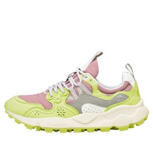 Light Green / Pink Flower Mountain YAMANO 3 Women's Sneakers | SAPQSWOUZ