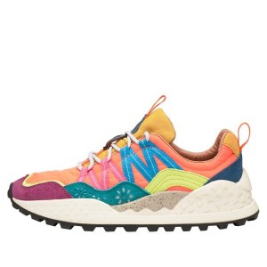 Multicolor Flower Mountain WASHI Women's Sneakers | SANRLJOSM