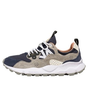 Navy / Grey Flower Mountain YAMANO 3 Men's Sneakers | SAGPQFRTA