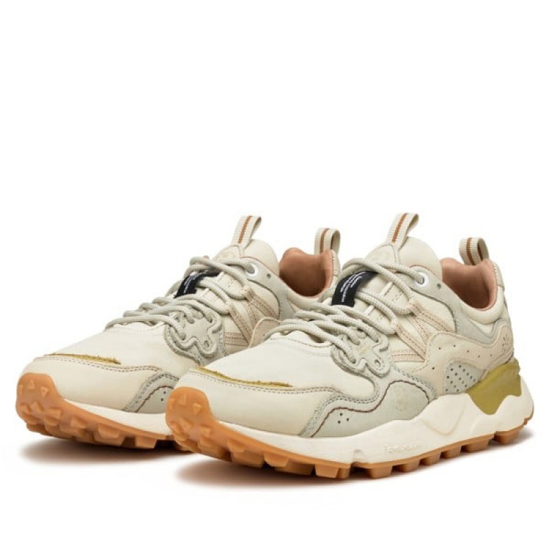 Beige Flower Mountain YAMANO 3 UNI UW Men's Sneakers | SARCHTBVX