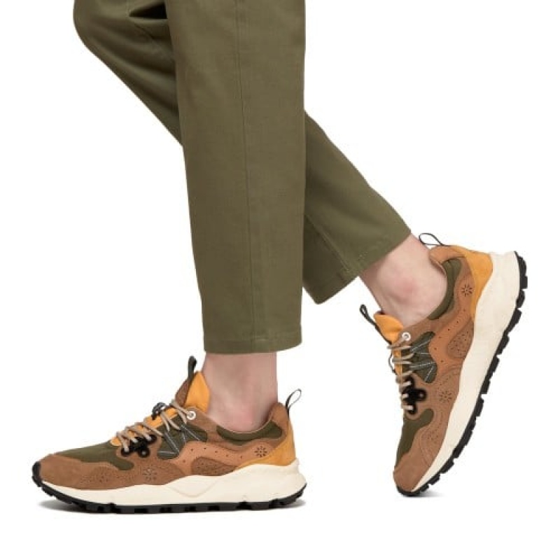 Brown Flower Mountain YAMANO 3 Men's Sneakers | SAYVINWXT