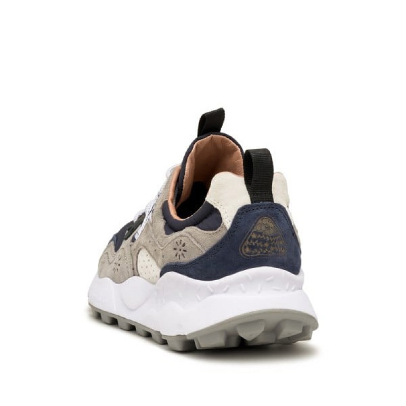 Navy / Grey Flower Mountain YAMANO 3 Men's Sneakers | SAGPQFRTA