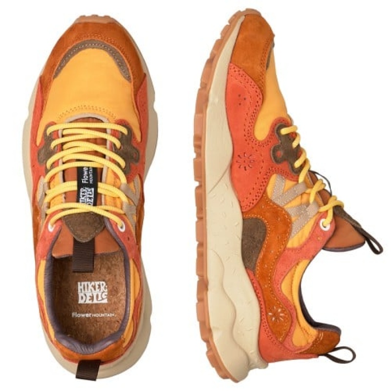 Orange Flower Mountain YAMANO 3 Men's Sneakers | SALXUYWAS